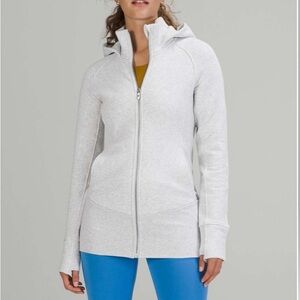 Lululemon Hooded Radiant Jacket Heathered Core Ultra Light Grey 10